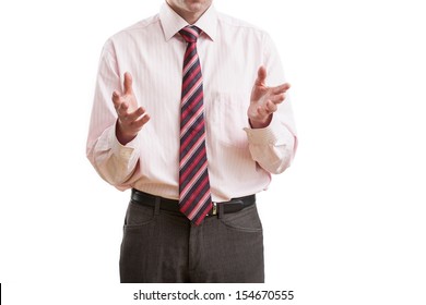 Business Body Language During Speech, Isolated