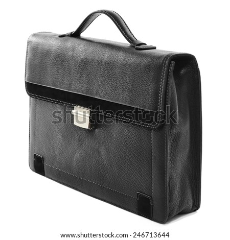 business briefcase isolated on white background