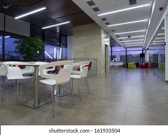 Business building cafe interior