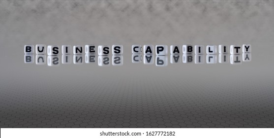 Business Capability Concept Represented By Wooden Letter Tiles