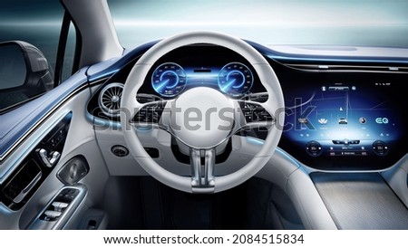 Business car interior background. Convertible Car interior