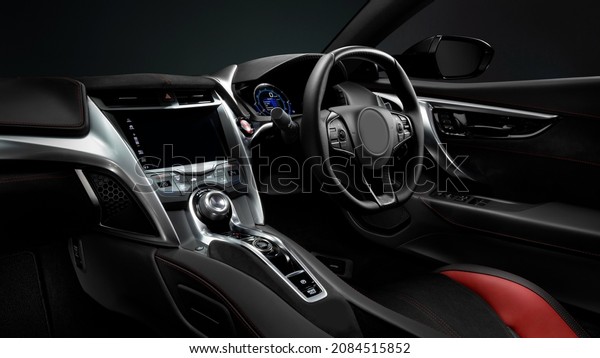 Business car interior background. Convertible\
Car interior