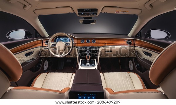 Business car interior background. Convertible\
Car interior