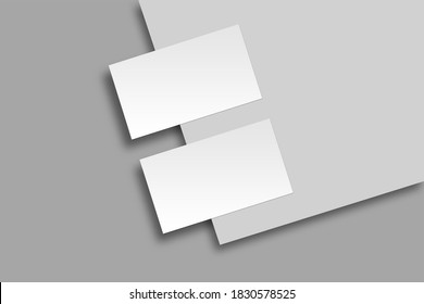 Business Card Mockup with Bottom Shadow. Business Card Photo for Mockup.