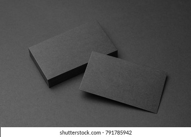 Business card on black background - Shutterstock ID 791785942