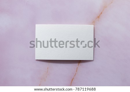 Business Card on Elegant Pink Marble