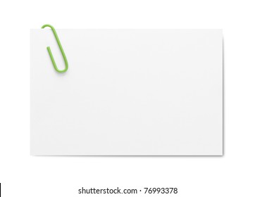 Business card with paper clip
