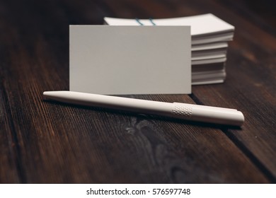 Business Card Pen
Visiting Cards Business Card On A Wooden Table...