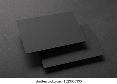 Business cards blank. Mockup on color background. Flat Lay. copy space for text