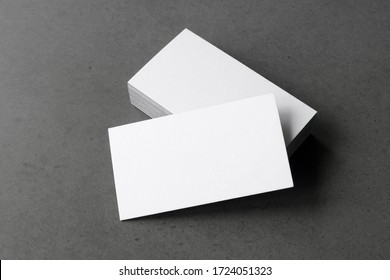 Business cards blank. Mockup on black background.  Copy space for text. - Shutterstock ID 1724051323