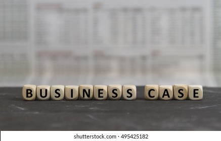 Business Case Word Built With Wooden Letters