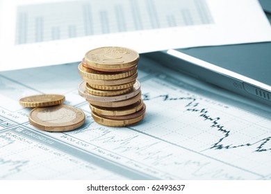 business chart, coin