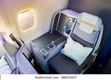 Business Class Airplane Interior 