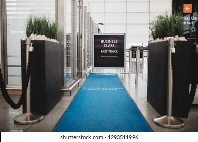 Business Class Sign At The Airport