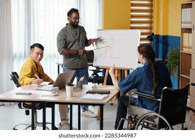 Business coach explaining strategy of compnay development to business team at meeting - Powered by Shutterstock