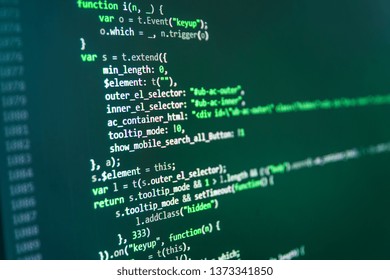 Business, coding and Abstract computer concept. Web programming 