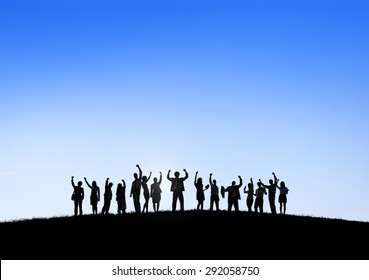 96,123 People cheering silhouette Stock Photos, Images & Photography ...