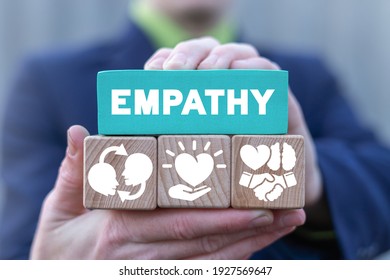 Business communication concept of empathy and sympathy. Love emotion or empathy. Connection between people.
