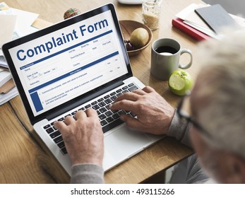 Business Complaint Form Searching Concept