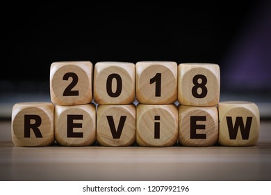 Business Concept Of 2018 Review Title Text.