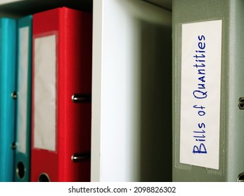 Business concept about Bills of Quantities with inscription on the piece of paper. - Shutterstock ID 2098826302