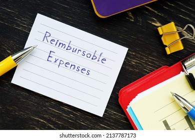 Business concept about Reimbursable Expenses with phrase on the piece of paper. - Shutterstock ID 2137787173