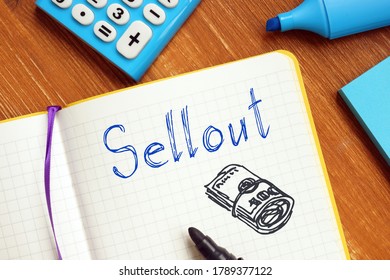 Business concept about Sellout with phrase on the page.