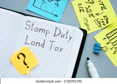 Business concept about Stamp Duty Land Tax SDLT with phrase on the sheet. - Shutterstock ID 1720701190