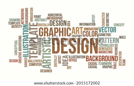 Business Concept Background, Graphic Design Word Cloud