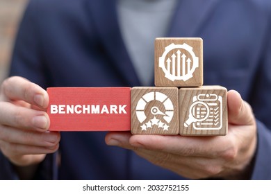 Business concept of benchmark. Benchmarking.