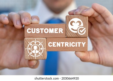 Business Concept Of Customer Centricity. Consumer First Orientation.