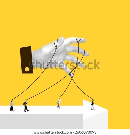 Business Concept Design. Abstract Art. Flat Vector Illustration. Yellow Background.