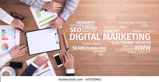 Business Concept: Digital Marketing Word Cloud