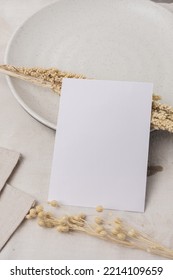 Business Concept, Finance, Wedding And Restaurant Menu. Blank Paper And Envelopes. Mockup.