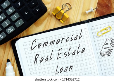 Business Concept Meaning Commercial Real Estate Loan With Inscription On The Page.