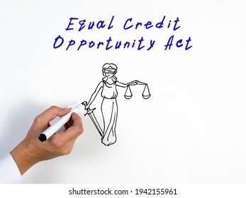 Business Concept Meaning Equal Credit Opportunity Act With Phrase On The Sheet.
