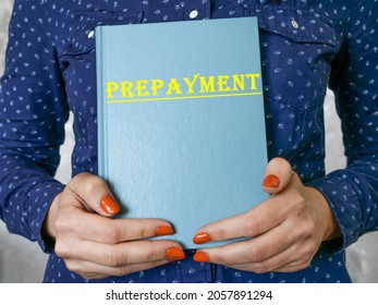 Business concept meaning PREPAYMENT with inscription on the page. 