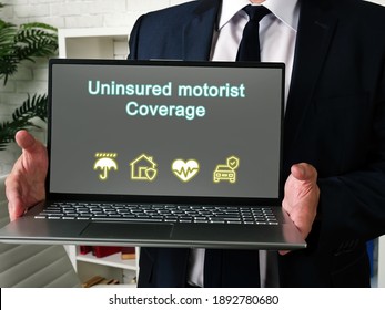 Business concept meaning Uninsured motorist Coverage with phrase on the page. - Shutterstock ID 1892780680