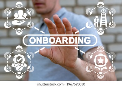 Business Concept Of Onboarding. New Employee Welcome Aboard.