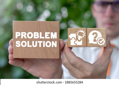 Business concept of problem solution. Problems Solving Success Strategy.