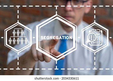 Business Concept Of Segregation Employees. People Division.