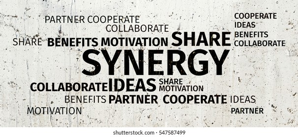 Business Concept: Synergy Word Cloud