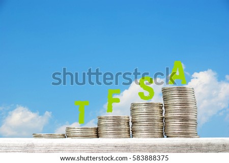Business concept TFSA investment growing blue sky background, sky is the limit