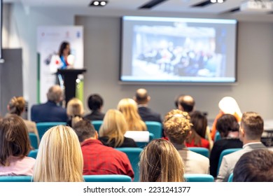 Business conference and presentation or international political event - Shutterstock ID 2231241377