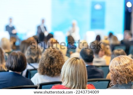 Business conference and presentation, international political meeting or roundtable