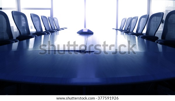 Business Conference Room Meeting Room Bule Stock Image