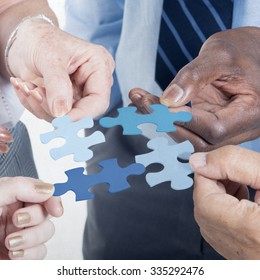 Business Connection Corporate Team Jigsaw Puzzle Concept - Shutterstock ID 335292476