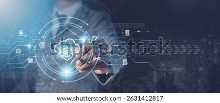 Business connections are protected through cloud-based security measures that ensure data encryption and secure sharing.