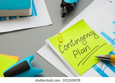 Business Contingency plan papers and notepad on the table. - Shutterstock ID 1912105078