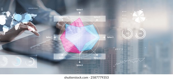 Business Data Analysis with Interactive Radar Chart Visualization.